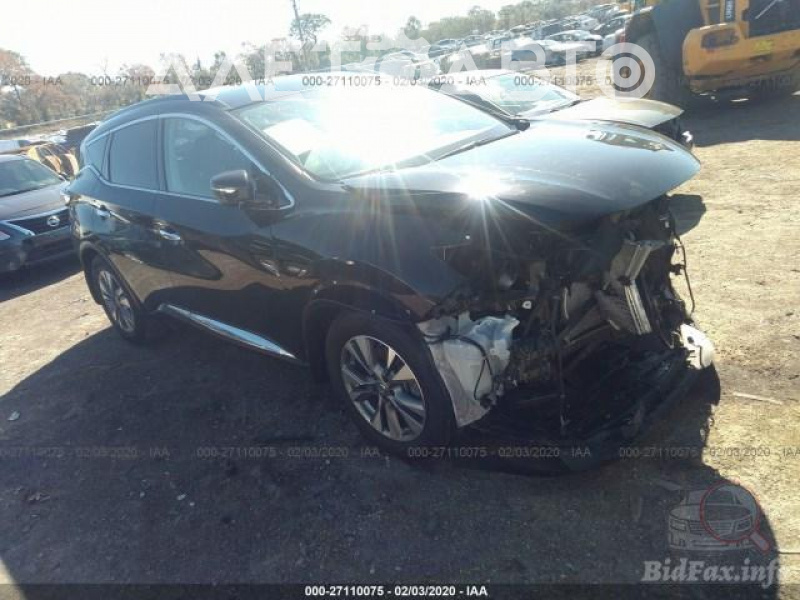 Nissan Murano S/Sl/Sv/Platinum 2015 Black 3.5L