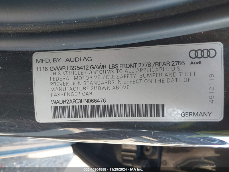 Audi A6 3.0T Premium Plus 2017 Gray 3.0L