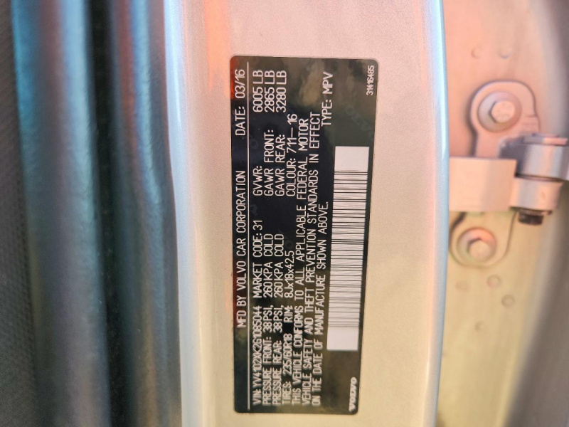 Volvo Xc90 T5 2016 Silver 2.0L