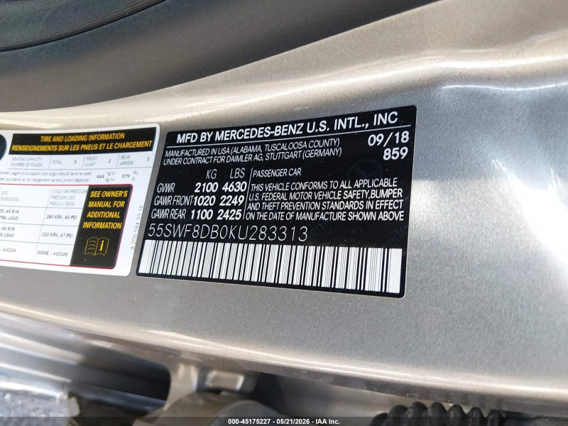 Mercedes-Benz C 300 2019 Silver 2.0L