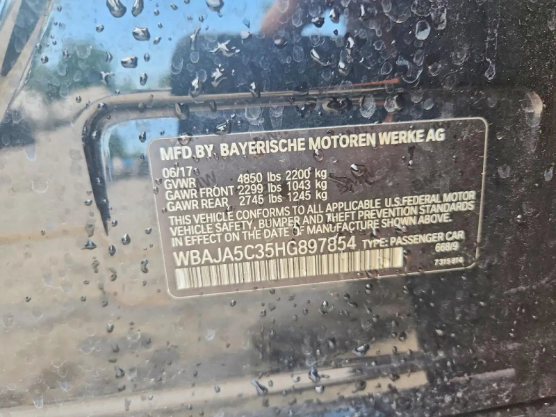 Bmw 530 I 2017 Black 2.0L