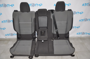 Rândul din spate al scaunelor, al doilea rând Ford C-max MK2 13-18, material textil negru-gri.