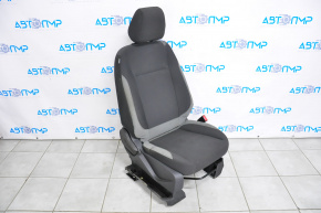 Scaun pasager Ford Escape MK3 13-19 fără airbag, manual, material textil negru-gri.