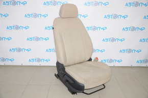 Scaun de pasager Hyundai Sonata 15-17 fără airbag, manual, material textil bej.