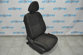 Пассажирское сидение Nissan Rogue 14-20 без airbag, механич, тряпка черн