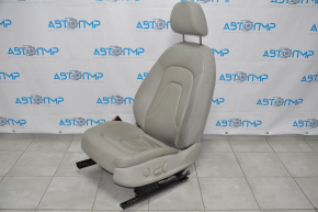 Scaun șofer Audi A4 B8 08-16 fără airbag, electric, piele gri deschis.