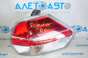 Lampa exterioară aripă dreapta Nissan Rogue 14-16 are plasticul de fixare rupt.