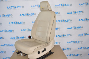 Scaun șofer VW Passat b8 16-19 SUA fără airbag, electric, piele bej-negru cusătură