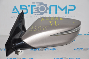 Зеркало боковое левое в сборе Hyundai Azera 12-17 6 пинов, поворотник, золотистый
