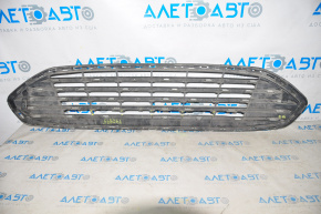 Решетка радиатора grill в сборе без обрамления Ford Fusion mk5 13-16 с хромом, трещины сломано креп