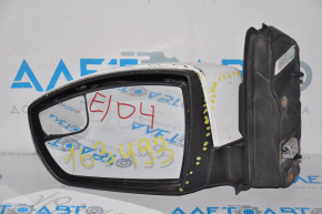 Oglindă laterală stângă Ford Escape MK3 13-16 pre-restilizare, 3 pini, alb, carcasă topită