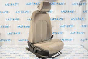 Scaun de pasager Hyundai Sonata 15-17 fără airbag, manual, material textil gri