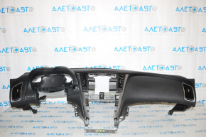 Torpedo panoul frontal fără AIRBAG Infiniti Q50 14-17 negru sub difuzor, fără capace