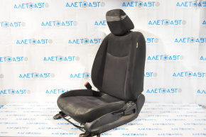 Scaunul șoferului Nissan Leaf 13-17 fără airbag, manual, încălzire, material textil negru.