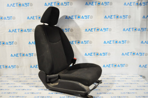 Scaunul pasagerului Nissan Leaf 13-17 fără airbag, manual, încălzire, material textil negru.