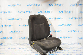 Scaun de pasager Nissan Leaf 13-17 fără airbag, încălzire, material textil negru, fără suport pentru cap.