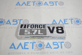 Emblema-inscripție "V8 5.7 iForce" pe ușa portbagajului Toyota Sequoia 08-16