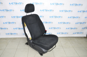 Scaun de pasager Nissan Pathfinder 13-20 fără airbag, manual, velur negru, uzat