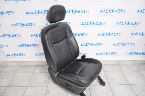 Пассажирское сидение Nissan Pathfinder 13-20 без airbag, электро, кожа черн, ржавый низ