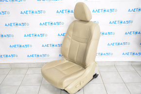 Водительское сидение Nissan Rogue 14-20 без airbag, электро, кожа беж