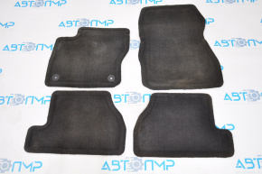 Set de covorașe pentru interiorul mașinii Ford Focus mk3 11-18, material textil, culoare neagră.