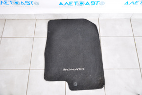 Covorul din fața dreapta al salonului Hyundai Sonata 11-15, material textil, negru.