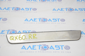 Capacul pragului din spate dreapta exterior Infiniti JX35 QX60 13- crom, tip 1