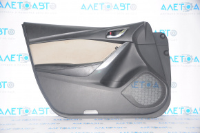 Capacul usii, cartela frontala stanga Mazda 6 13-15 Sport negru gri insert, prinderea este rupta.