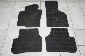 Set de covorașe pentru interiorul VW CC 08-17, negru din cauciuc