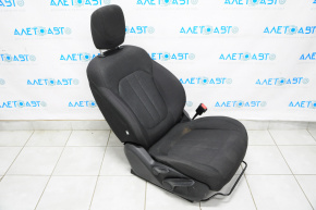 Scaun de pasager Chrysler 200 15-17 fără airbag, manual, material textil negru.