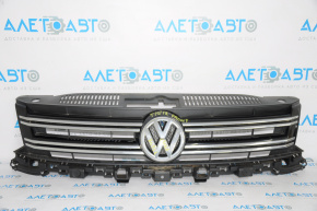 Grila radiatorului asamblată VW Tiguan 12-17 restilizată cu emblemă