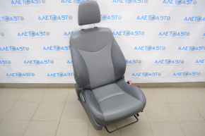 Scaun de pasager Toyota Prius V 12-17 fără airbag, manual, piele gri închis