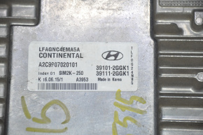 Блок ECU компьютер двигателя Hyundai Sonata 15-19 2.4 надлом фишки