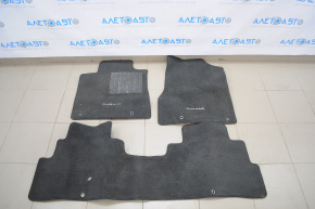 Set de covorașe pentru interiorul Nissan Murano z52 15-18, negru, cu fir ars.