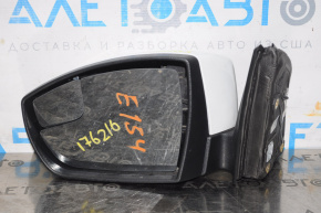 Oglindă laterală stângă Ford Focus mk3 11-14 pre-restilizare usa 5 pini, semnalizator, alb.