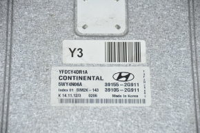 Blocul ECU al calculatorului motorului Hyundai Sonata 11-15 hibrid.