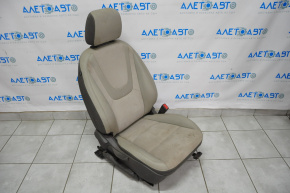 Scaun de pasager Chevrolet Volt 11-15 fără airbag, piele bej cu alcantara.