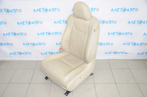 Scaun șofer Lexus RX350 RX450h 10-15 fără airbag, electric, piele bej, uzat.