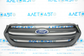 Grila radiatorului Ford Escape MK3 17-19, neagră lucioasă, cu emblemă.