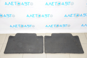 Set de covorașe Nissan Rogue 14-20, material textil negru pentru curățare chimică.