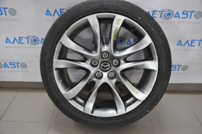 Roată de 19 inch, 5*114,3 Mazda 6 13-21 Touring, argintiu cu bordură, pentru vopsire.