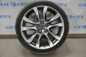 Roată de 19 inch, 5*114,3 Mazda 6 13-21 Touring, argintiu cu bordură puternică, zgârieturi.