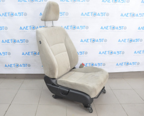 Scaun de pasager pentru Honda Accord 13-17 fără airbag, manual, din catifea bej.