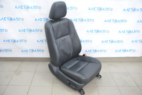 Scaun pasager Toyota Avalon 13-18 fără airbag, electric, piele neagră.