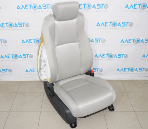 Scaun de pasager Honda Accord 18-22 fără airbag, manual, material textil gri, uzat.