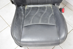 Scaun de pasager Infiniti JX35 QX60 13- fără airbag, electric, piele neagră, fără monitor, deteriorat