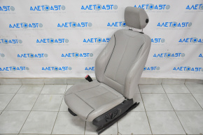 Scaun șofer BMW 3 F30 12-18 cu airbag, electric cu memorie, piele gri, Sport.