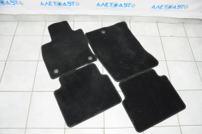 Set de covorașe pentru interiorul mașinii Ford Escape MK4 20-22, material textil negru.