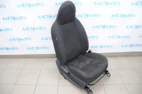 Scaun de pasager Nissan Versa 12-19 SUA fără airbag, manual, material textil negru.