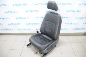 Scaun șofer VW Passat b7 12-15 SUA fără airbag, electric, piele neagră.